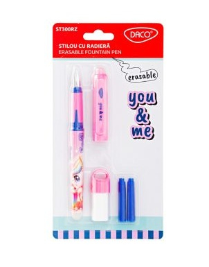 Scoala si gradinita - Stilou cu radieră You&Me Roz ST300RZ DACO