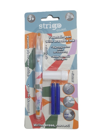 Stilou cu stergere Strigo Retro + 2 rezerve + dispozitiv curatare SSC466 [1]