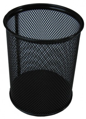 Instrumente de scris si corectura - Suport metalic rotund Mesh negru