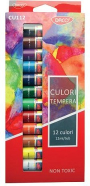 Tempera - Tempera 12 culori DACO 12 ml CU112