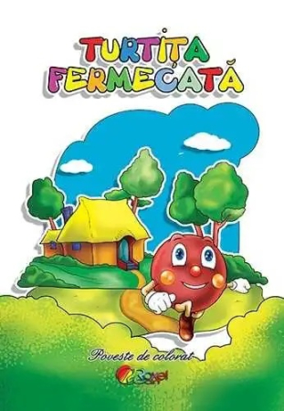 Scoala si gradinita - Turtita fermecata - Carte de colorat + poveste