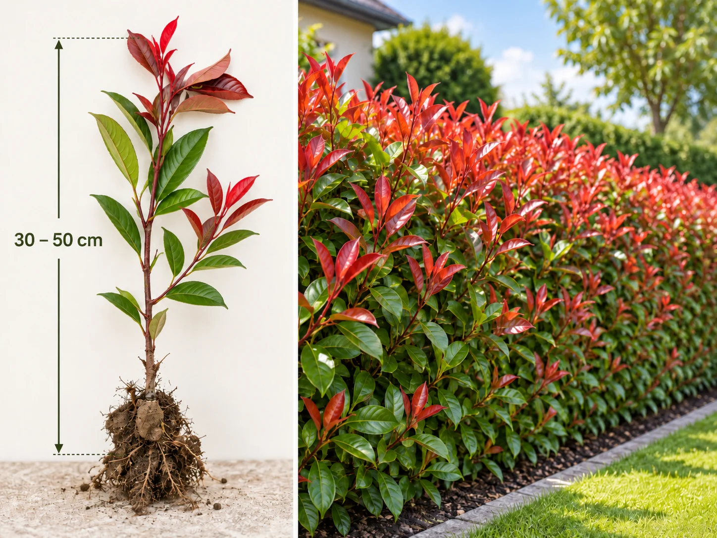 Gard Viu Photinia Red Robin 30-50 cm | Rădăcină Liberă [2]