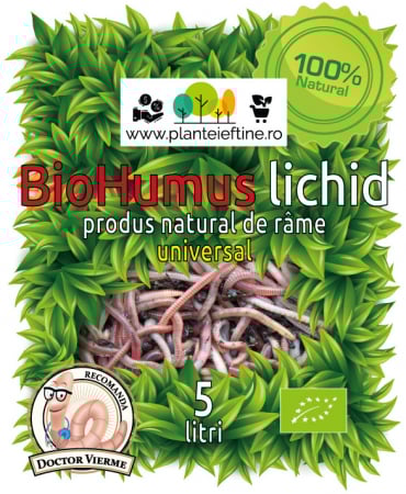Ingrasaminte - Biohumus lichid 5 litri , ingrasamant natural universal , produs de rame