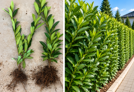 Toate produsele - Laur englezesc 40-70 cm , gard viu Prunus Caucasica vesnic verde , radacina libera
