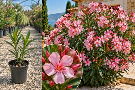 Leandri - Leandru Roz Pastel Sealy Pink, Super Florifer, ghiveci