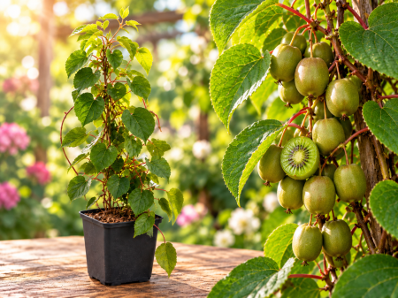 Mini Kiwi Actinidia Weiki Femela la Ghiveci 20-30 cm [1]
