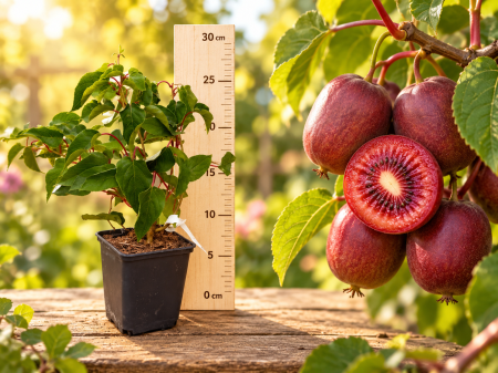 Arbusti fructiferi - Mini kiwi rosu Actinidia Ken's Red la Ghiveci 20-30 cm