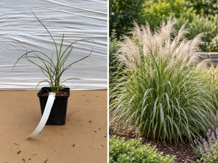 Toate produsele - Stuf chinezesc crem-argintiu (Iarba elefantului) 'Adagio' - Miscanthus sinensis 10-20 cm