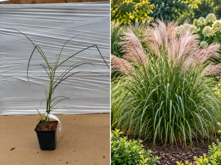 Toate produsele - Stuf chinezesc Roz (Iarba elefantului) 'Flamingo' - Miscanthus sinensis