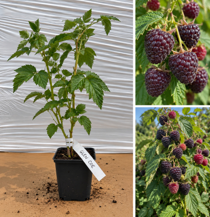 Arbusti fructiferi - Zmeur Violet / Mov Glen Coe la Ghiveci (20-40 cm) - Fără Spini