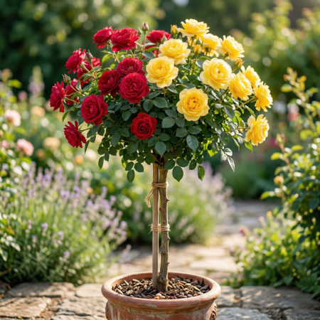 Trandafiri copac - Trandafir Copac în Două Culori