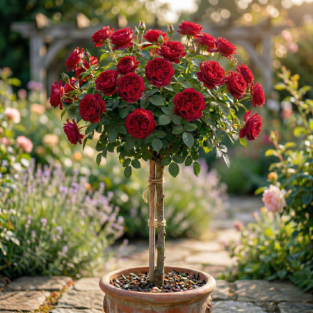 Trandafiri copac - Trandafir Copac Roze Wielkokwiatowa