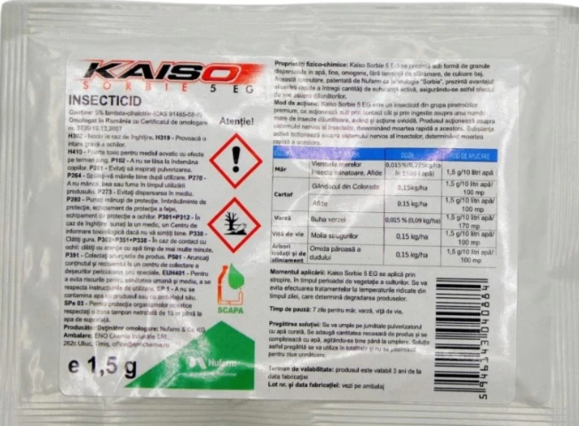 Insecticide de contact - Insecticid Kaiso Sorbie 5EG 1.5GR