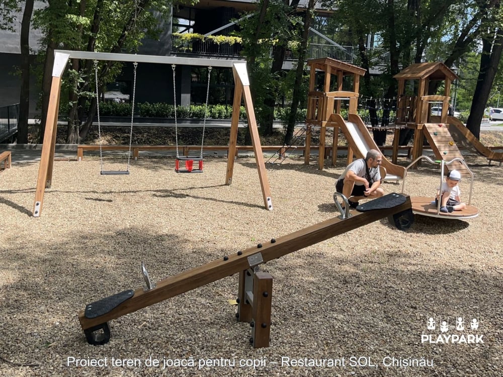 Balansoar din lemn KBT pentru spatii de joaca [3]