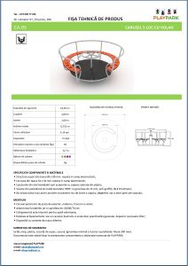 Carusel cu 5 locuri cu volan CA-05 pentru copii [2]