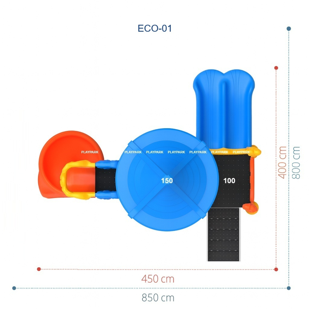 Complex de joaca ECO-01 cu tobogane [3]
