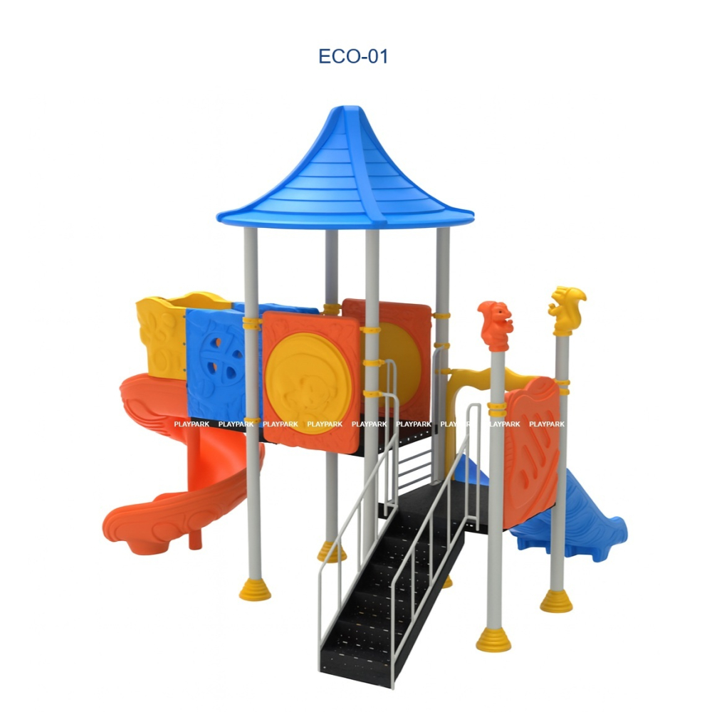 Complex de joaca ECO-01 cu tobogane [4]