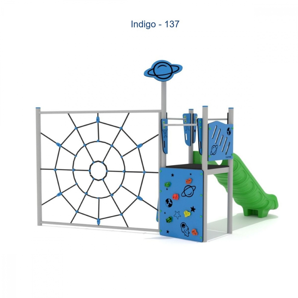 Complex de joacă Indigo-137 cu tobogan si elemente de catarare [2]