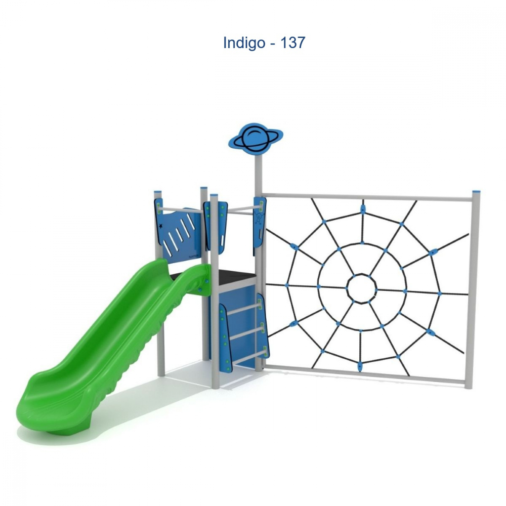 Complex de joacă Indigo-137 cu tobogan si elemente de catarare [1]