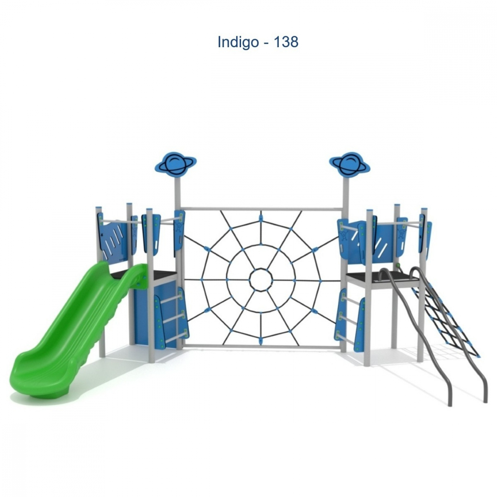 Complex de joacă Indigo-138 cu tobogan si elemente de catarare [1]