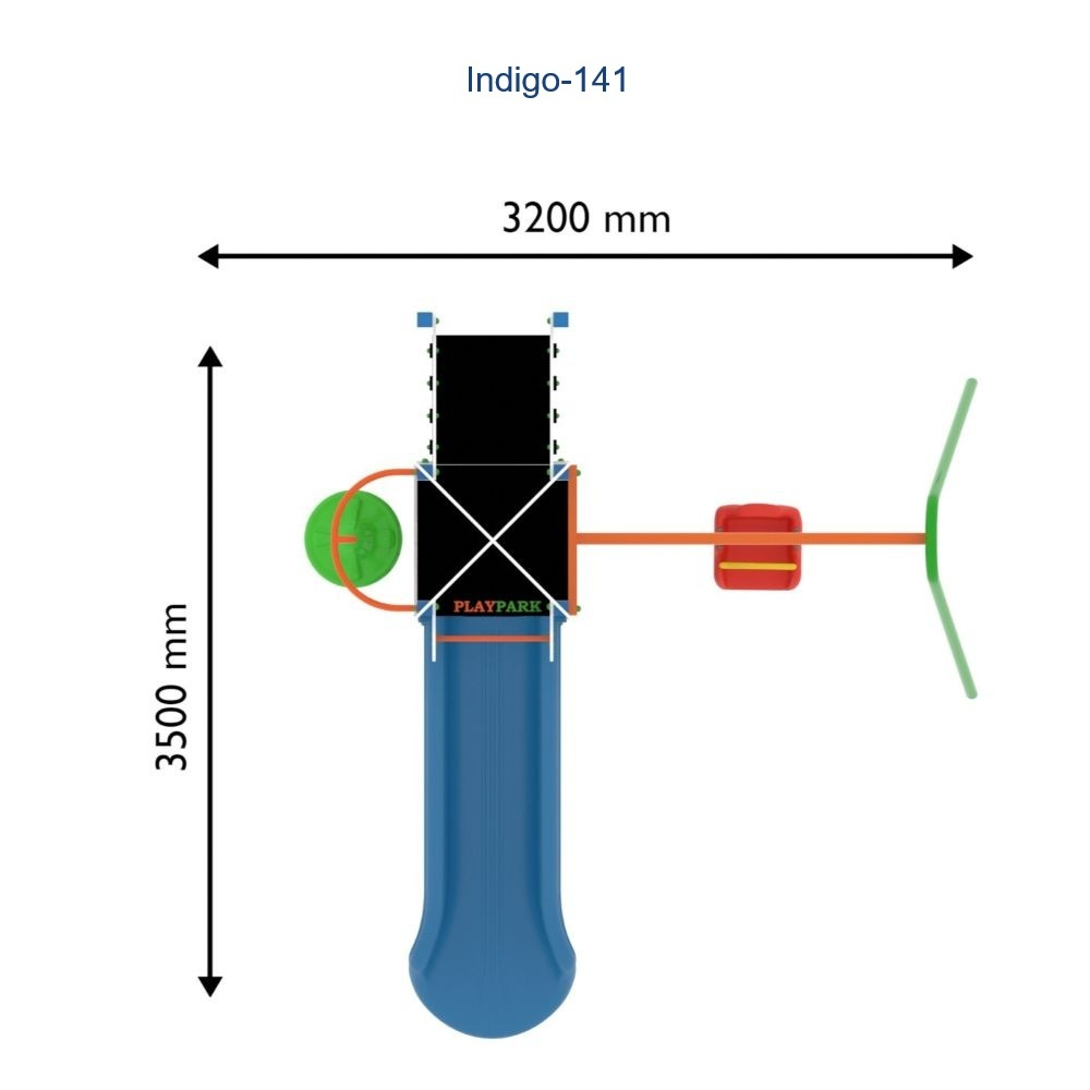 Уличный игровой комплекс Indigo-141 с горкой и качелями [5]