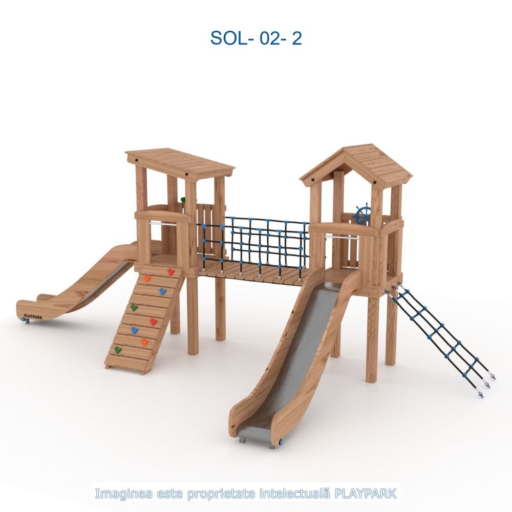 Complex de Joaca SOL-02-2 din Lemn [1]
