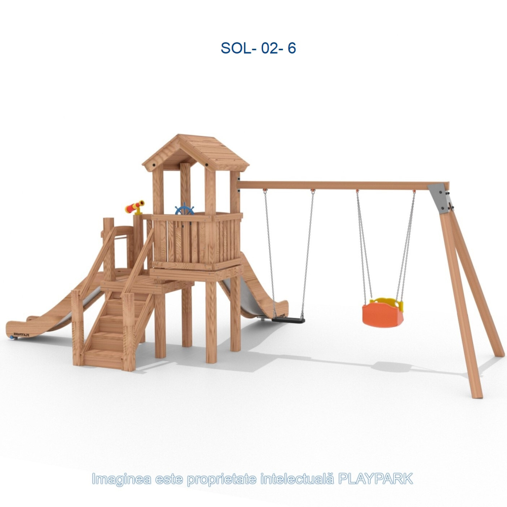 Complex de Joaca SOL-02-6 cu leagăne duble [2]