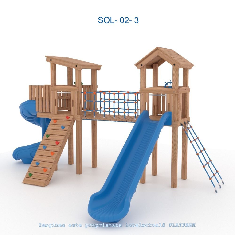 Игровой комплекс SOL-02-3 из дерева [2]