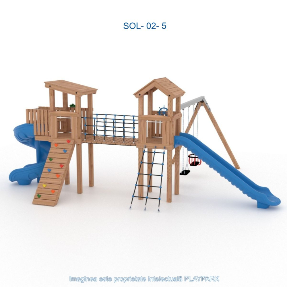 Complex de Joaca SOL-02-5 din Lemn [2]
