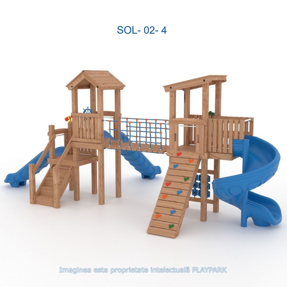 Игровой комплекс SOL-02-4 из дерева [2]