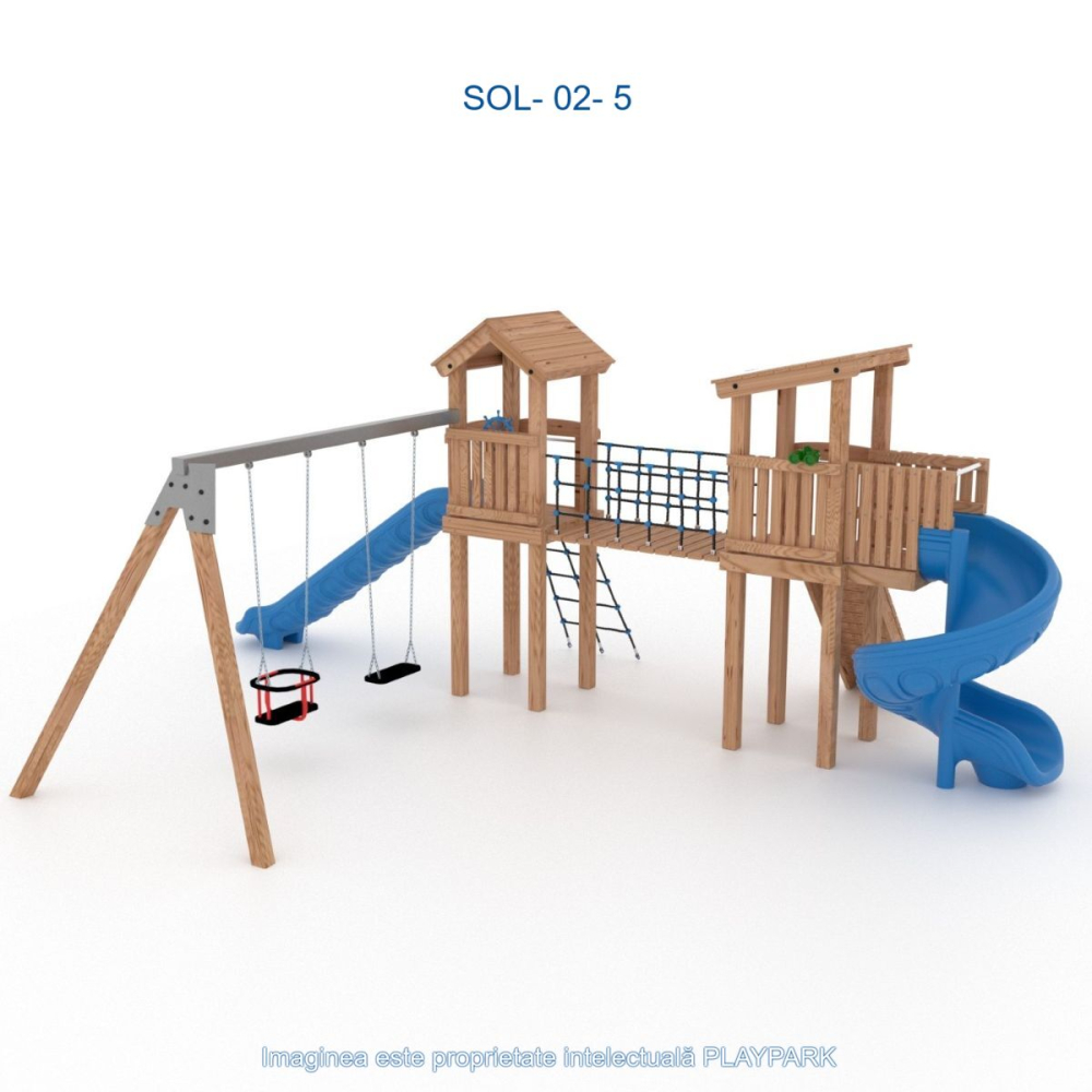 Complex de Joaca SOL-02-5 din Lemn [1]