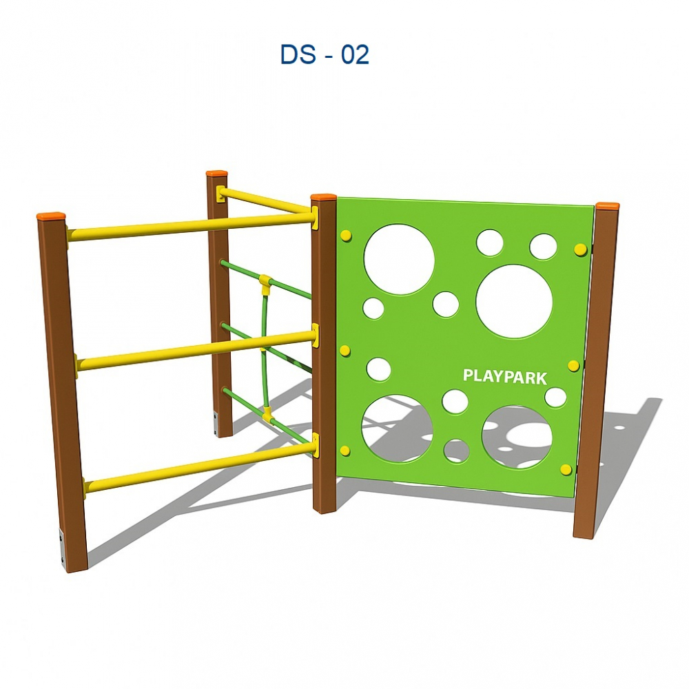Спортивно-игровой комплекс DS-02 с лазалкой и HDPE панелью [1]