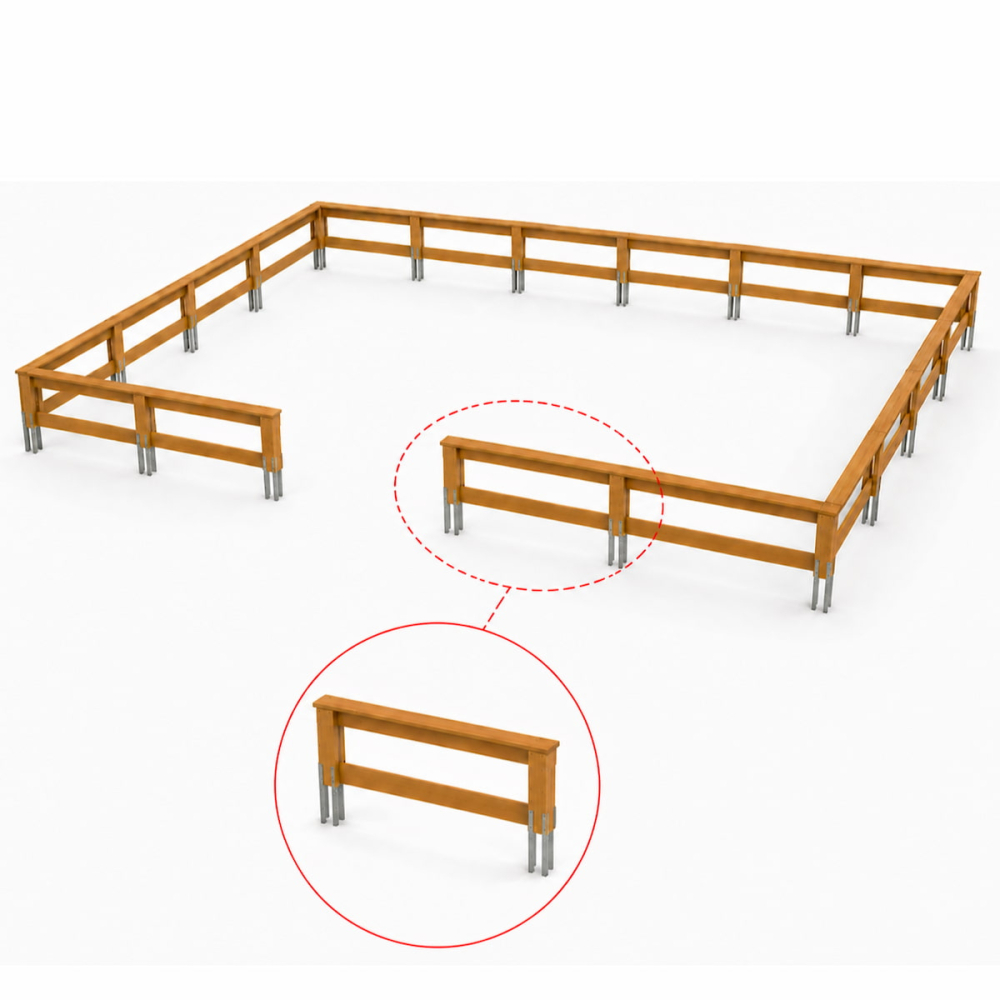 Gard-bancă GD-01 din lemn [2]