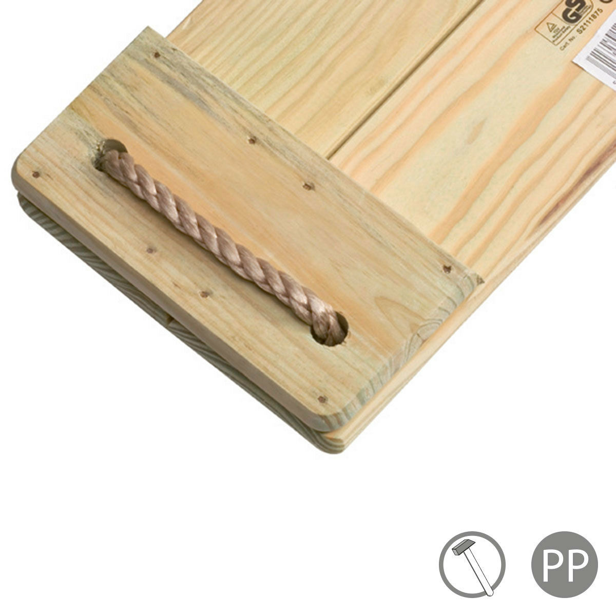 Leagăn din lemn Wood pentru copii - Design natural [2]