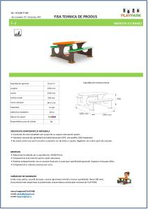 Столик для детей с лавочками F-3, из HDPE [2]