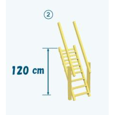 Модуль к игровому комплексу - ЛЕСТНИЦА с поручнями [3]