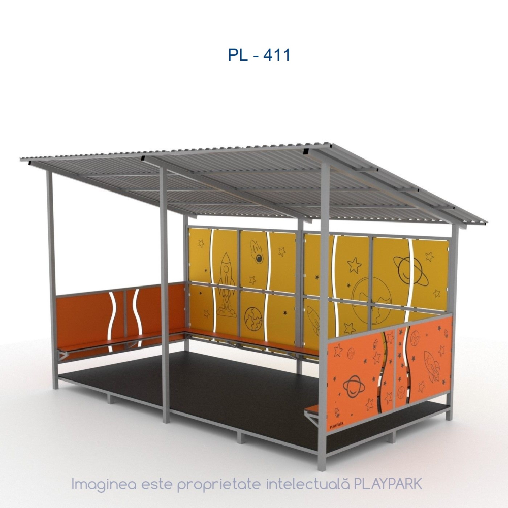 Pavilion PL- 411 cu podea si banci pentru gradinita [1]