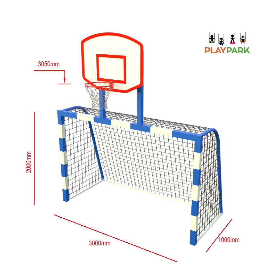 Ворота футбольные 3x2 м с Баскетбольным щитом FS-23 [2]