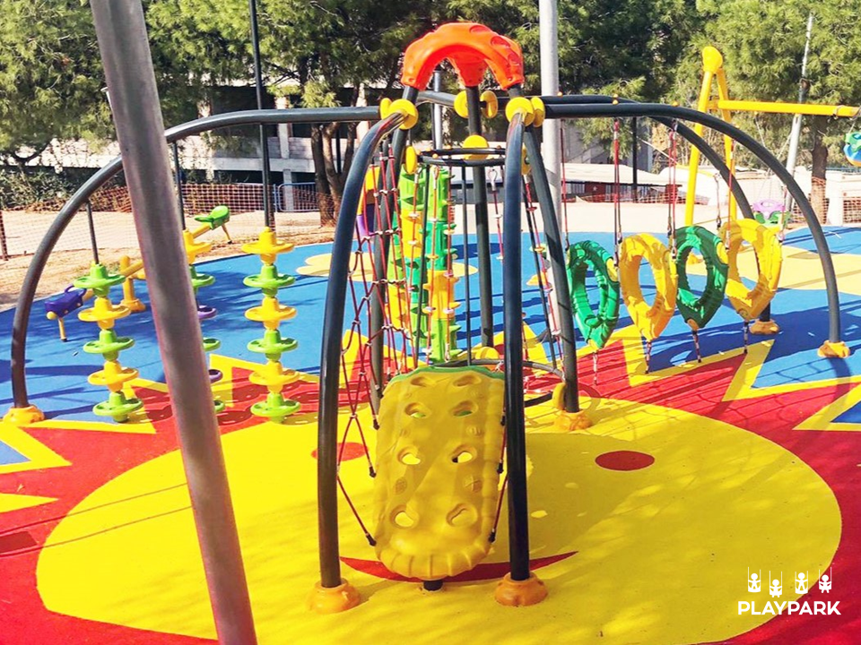 Complex Parkour PS-01 pentru copii, cu frânghii, bare de echilibru și elemente de cățărare [1]