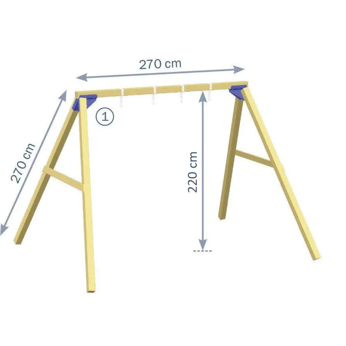 Structura pentru Leagan Dublu din Lemn PP-46 [3]