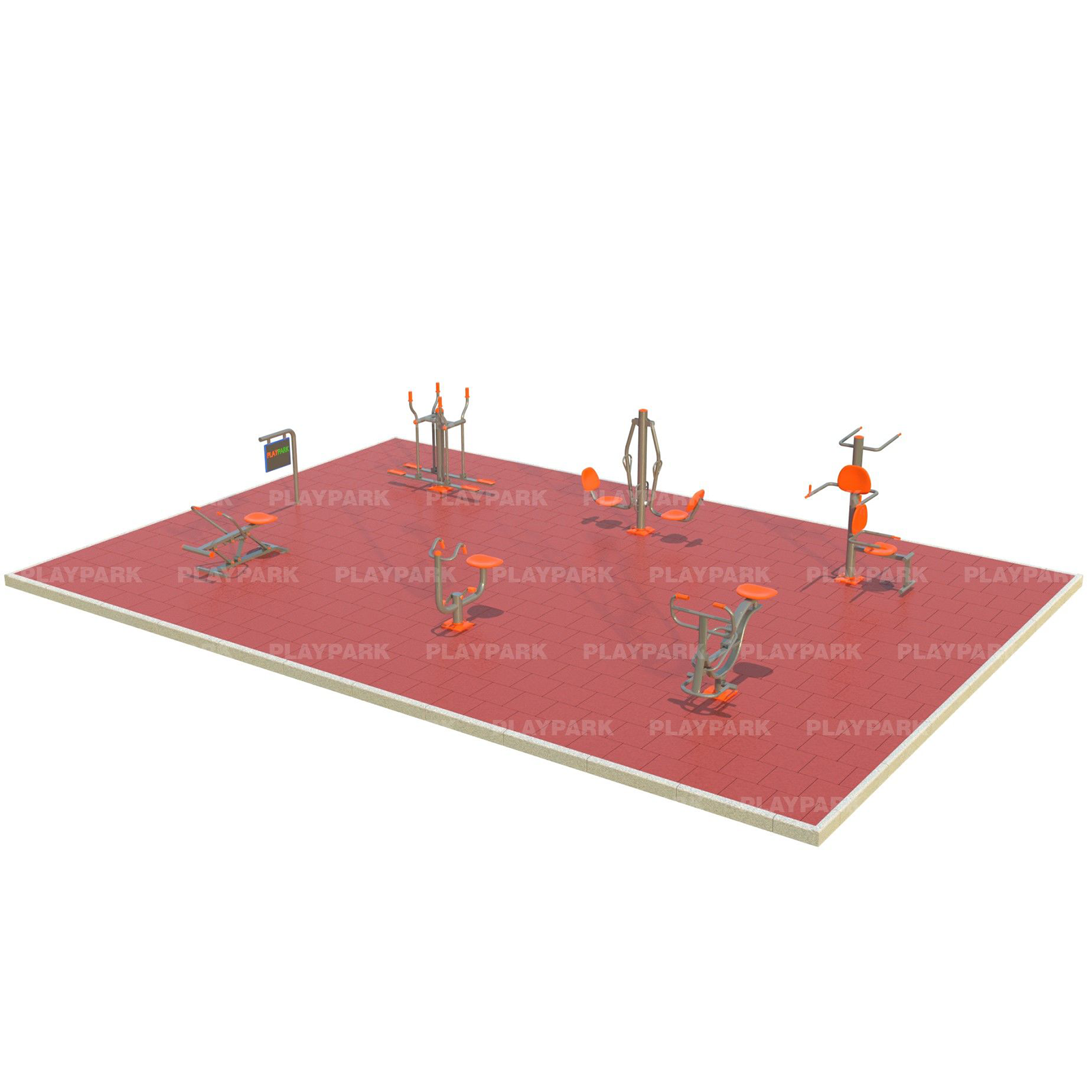 PROIECTE moderene - 6FT fitness zona exterior cu 8 aparate de fitness