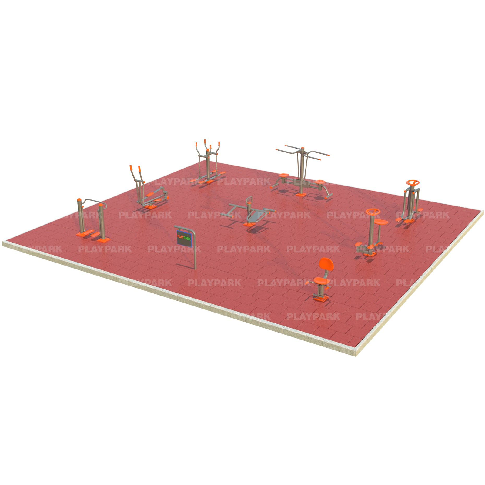 PROIECTE moderene - 8FT fitness zona exterior cu 8 aparate de fitness