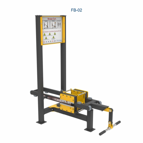 Aparate de forta exterior FBarbell - Aparat de exterior pentru biceps, cu greutate reglabilă FB-02