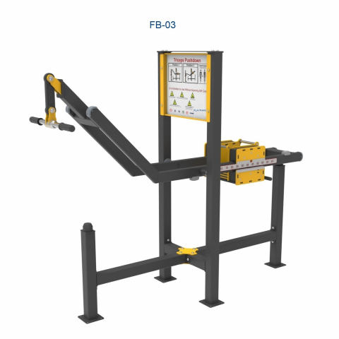 Aparate de forta exterior FBarbell - Aparat de exterior pentru triceps, cu greutate reglabilă FB-03