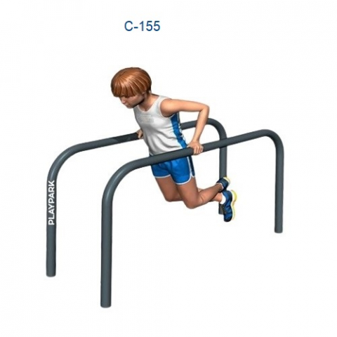 Sport - Fitness - Workout KIDS C-155 – paralele curbate din oțel pentru antrenamentul copiilor