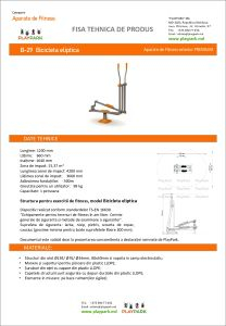 Aparat fitness Bicicleta eliptica B-29 in exterior [1]