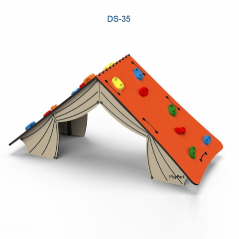 Educativ / Creativ - Casa cu perete de alpinism DS-35 – perete de escalada pentru copii