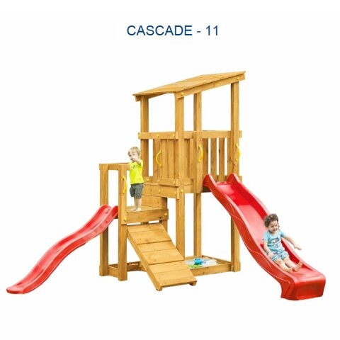 WOOD (pentru casă și grădină) - Complex de joaca CASCADE-11 din lemn