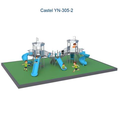 Новинки - Игровой комплекс Castel YN-305-2 с горками и элементами для лазанья