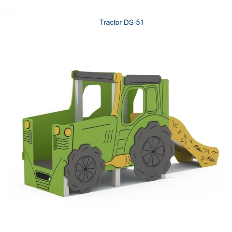 Elemente pentru Gradinita - Complex de joaca cu tobogan Tractor DS-51
